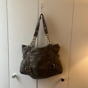 Marco Buggiani Olive Leather Hobo Bag